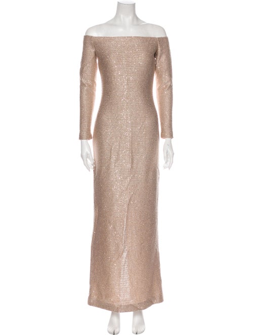 St. John Off-The-Shoulder Long Dress