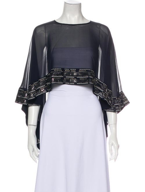 St. John Silk Bolero Blue