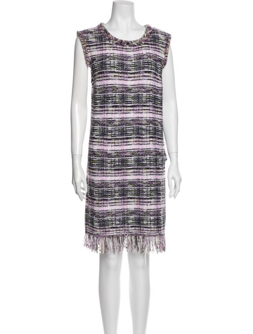 St. John Striped Mini Dress Purple