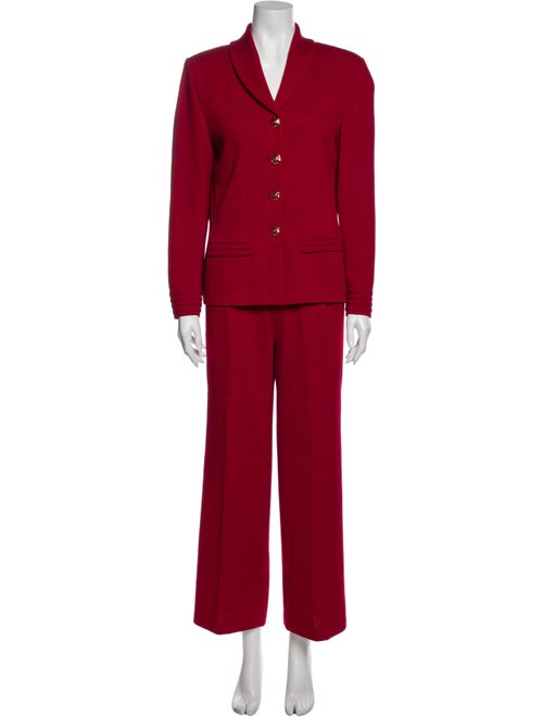St. John Vintage Pantsuit Red