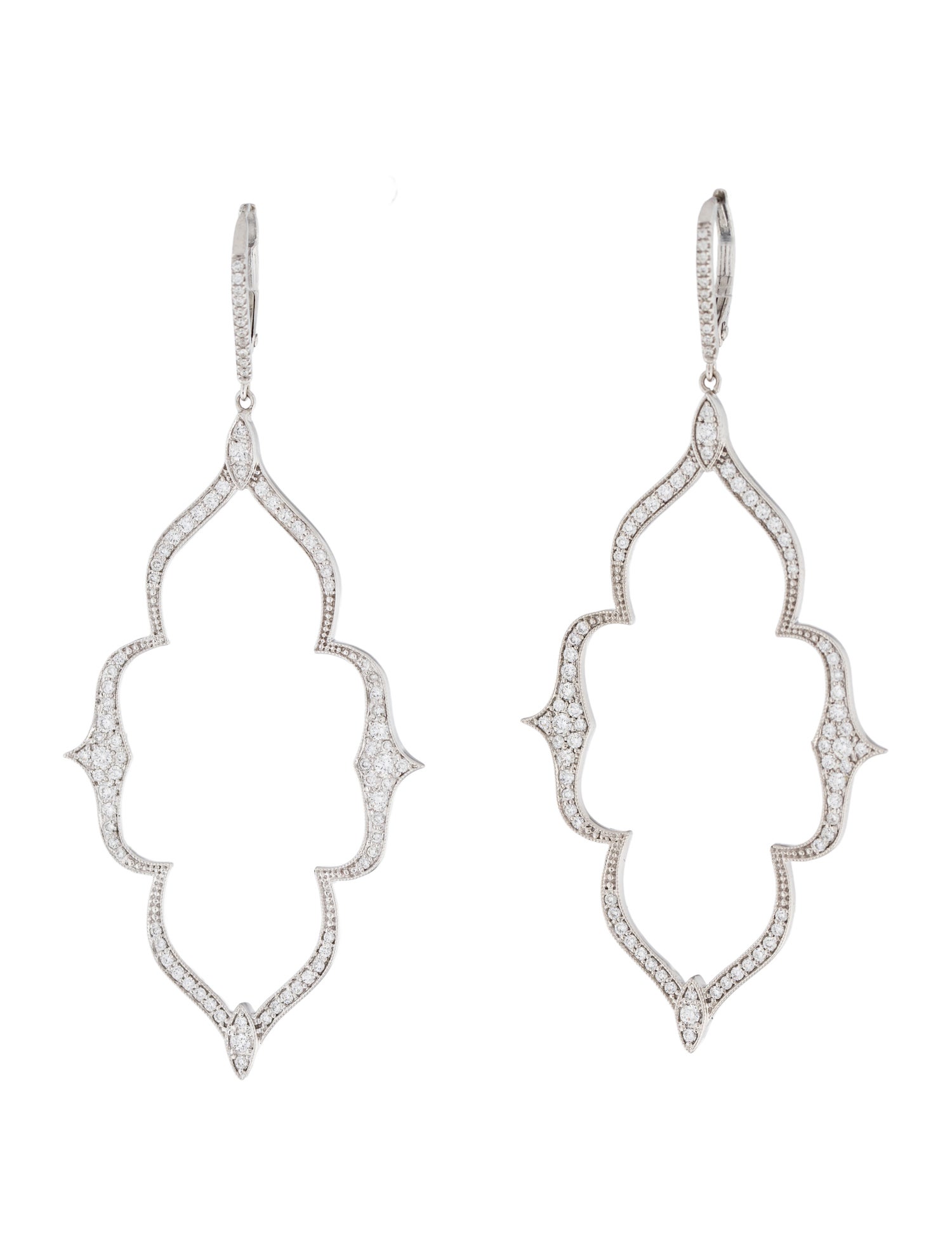 Stone Paris 18K Diamond Moon River Earrings