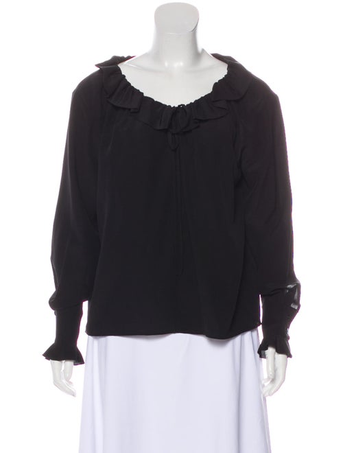 Stella McCartney Silk Ruffle Blouse Black