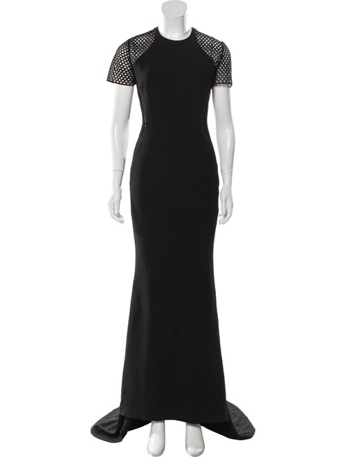 Stella McCartney Short Sleeve Evening Dress Black