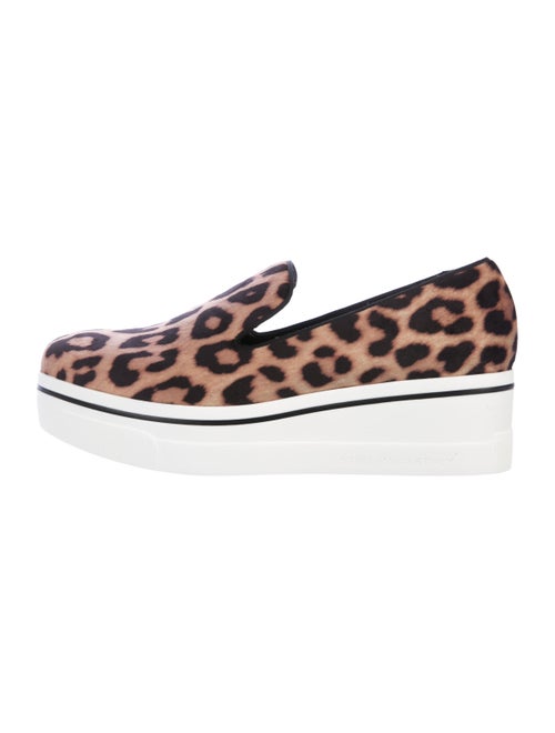 Stella McCartney Velvet Platform Sneakers Tan