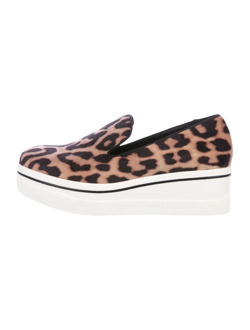 Stella McCartney Velvet Platform Sneakers Tan