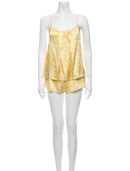Stella McCartney Silk Floral Print Lounge Set Yell