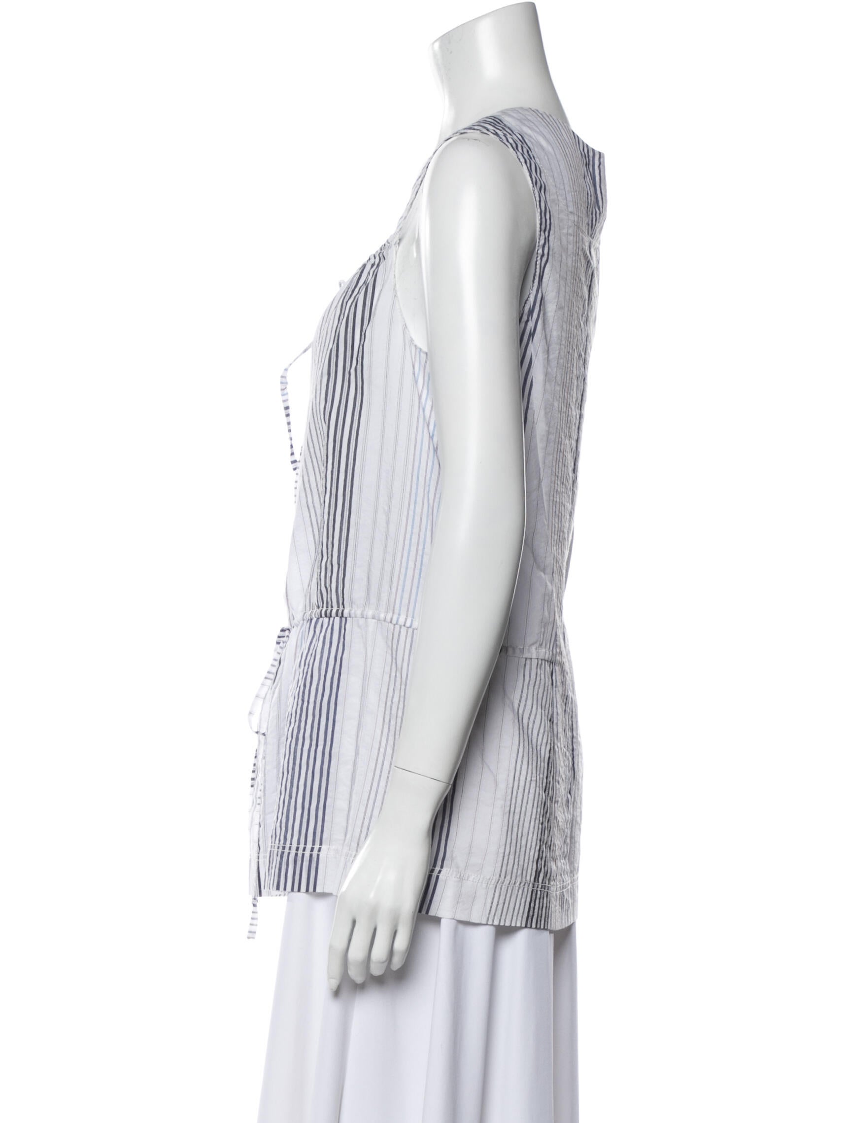 Stella McCartney Striped Scoop Neck Top w/ Tags