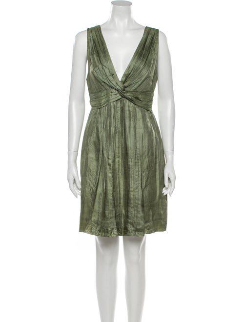 Stella McCartney Silk Mini Dress Green