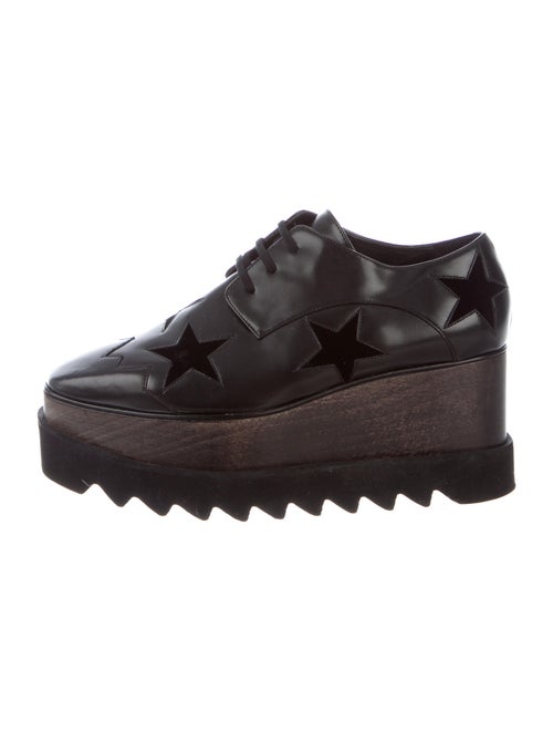 Stella McCartney Leather Printed Oxfords Black