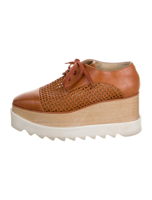 Stella McCartney Elyse Leather Oxfords Brown