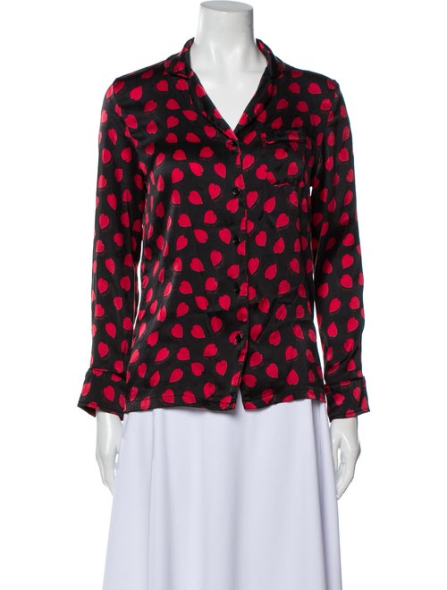 Stella McCartney Silk Printed Pajamas Black