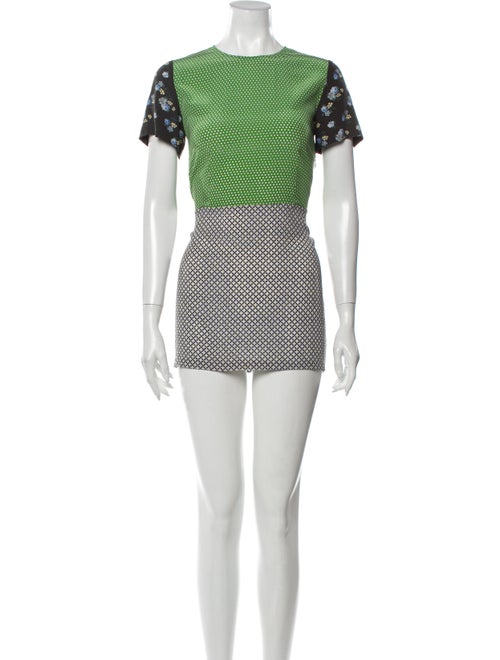 Stella McCartney Silk Mini Dress Green