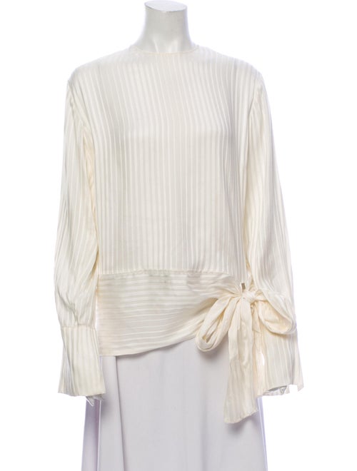 Stella McCartney Silk Crew Neck Blouse White