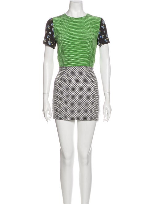 Stella McCartney Silk Mini Dress Green