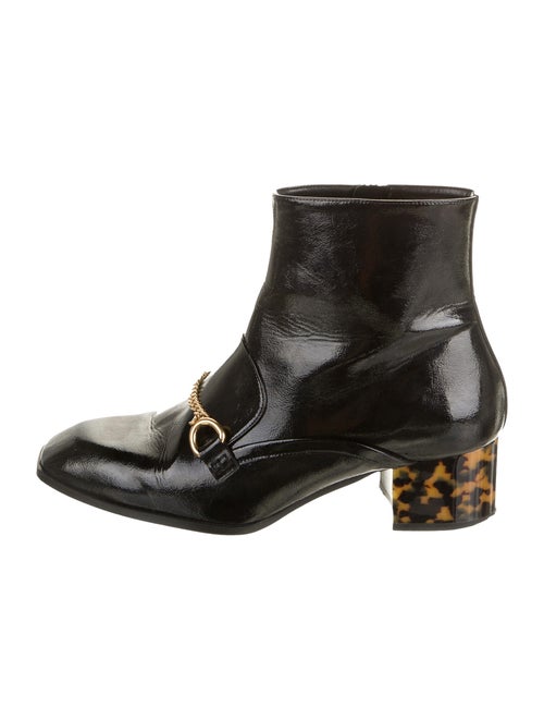 Stella McCartney Patent Leather Animal Print Boots
