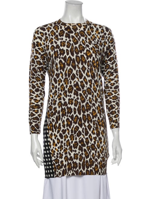 Stella McCartney Fleece Wool Animal Print Sweater
