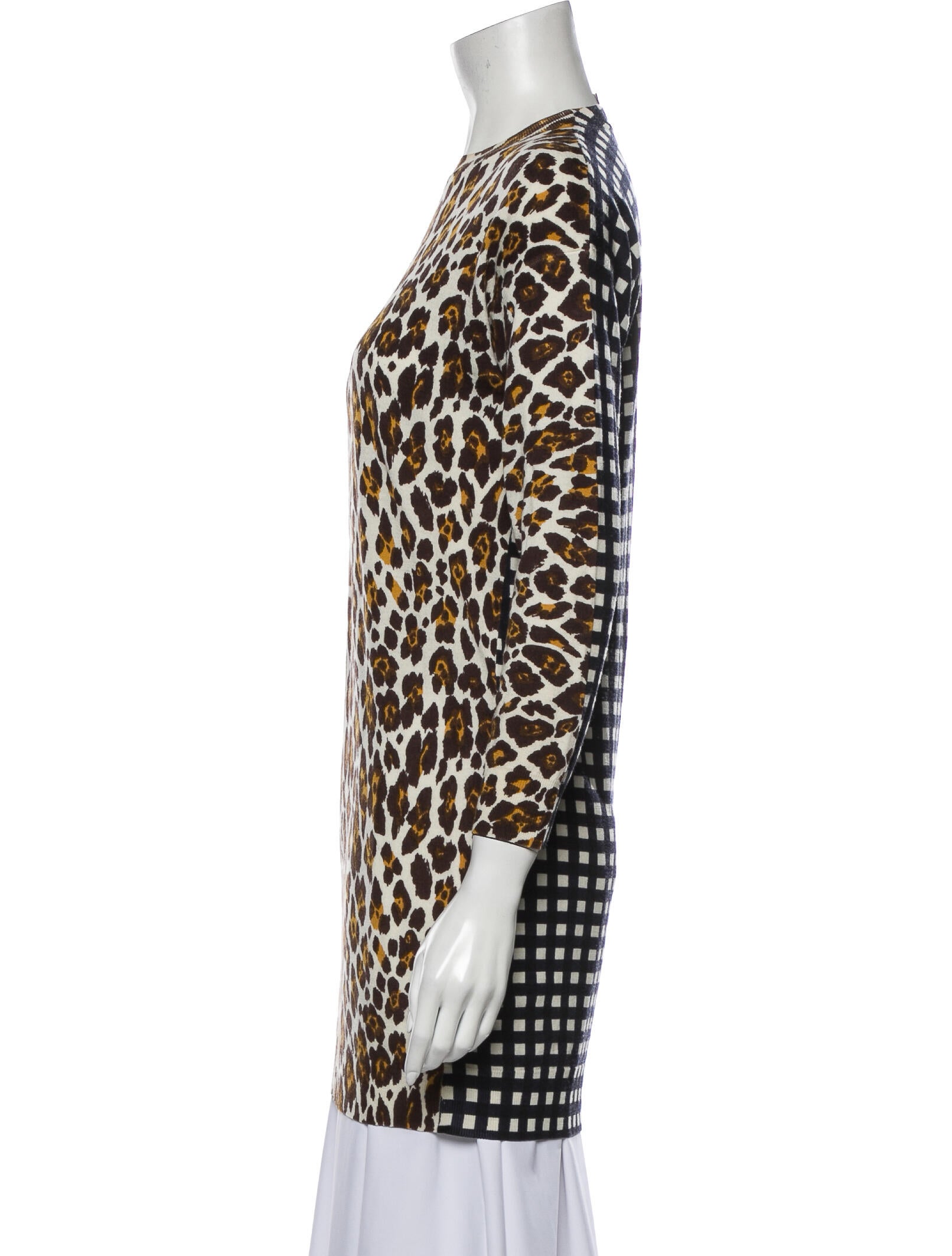 Stella McCartney Fleece Wool Animal Print Sweater