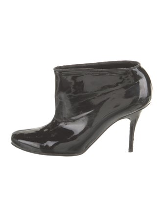 Stella McCartney Patent Leather Whipstitch Trim Boots