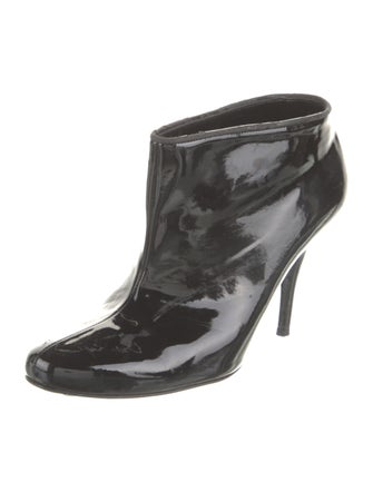 Stella McCartney Patent Leather Whipstitch Trim Boots