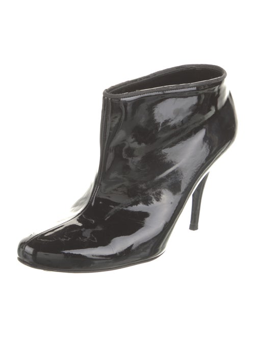 Stella McCartney Patent Leather Whipstitch Trim Boots