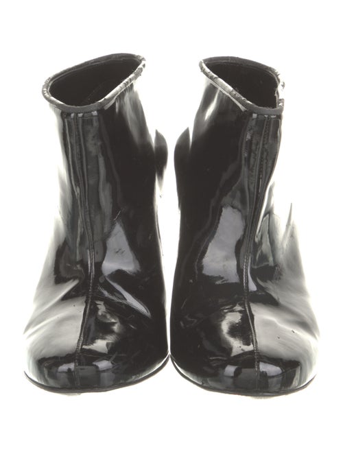 Stella McCartney Patent Leather Whipstitch Trim Boots