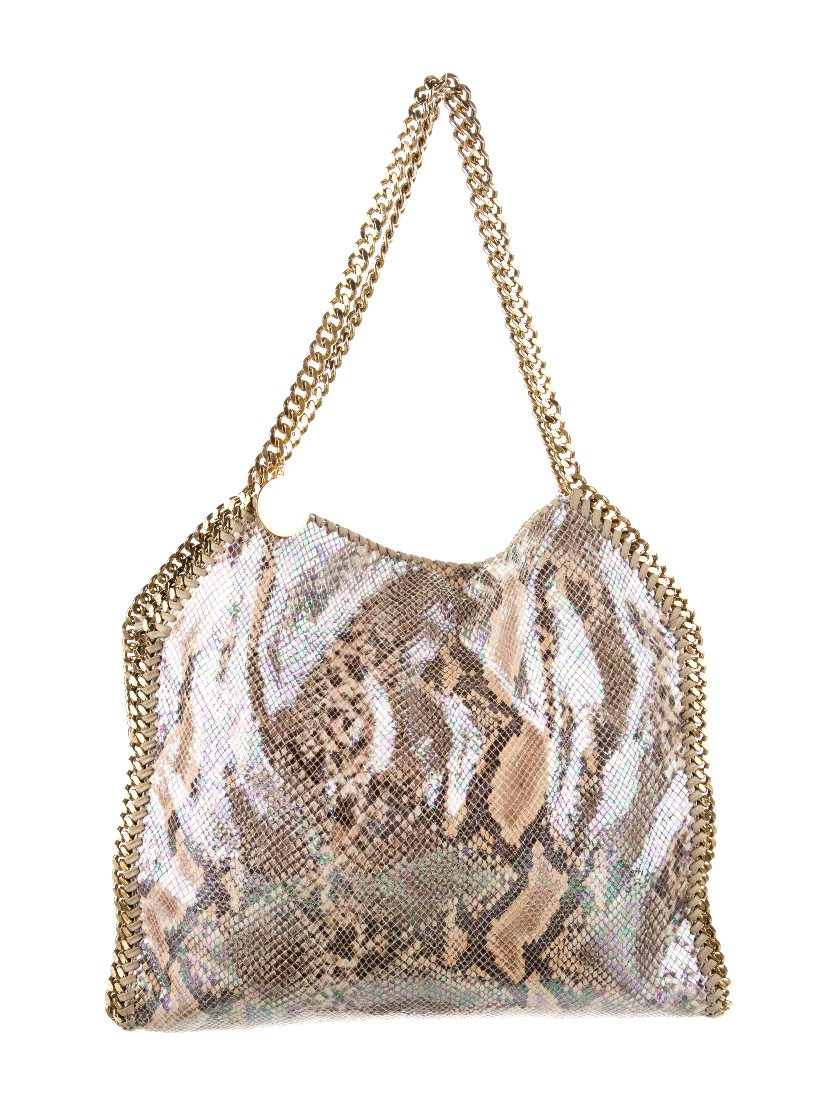 Stella McCartney Vegan Suede Snake Print Tote Bag - Neutrals Totes ...