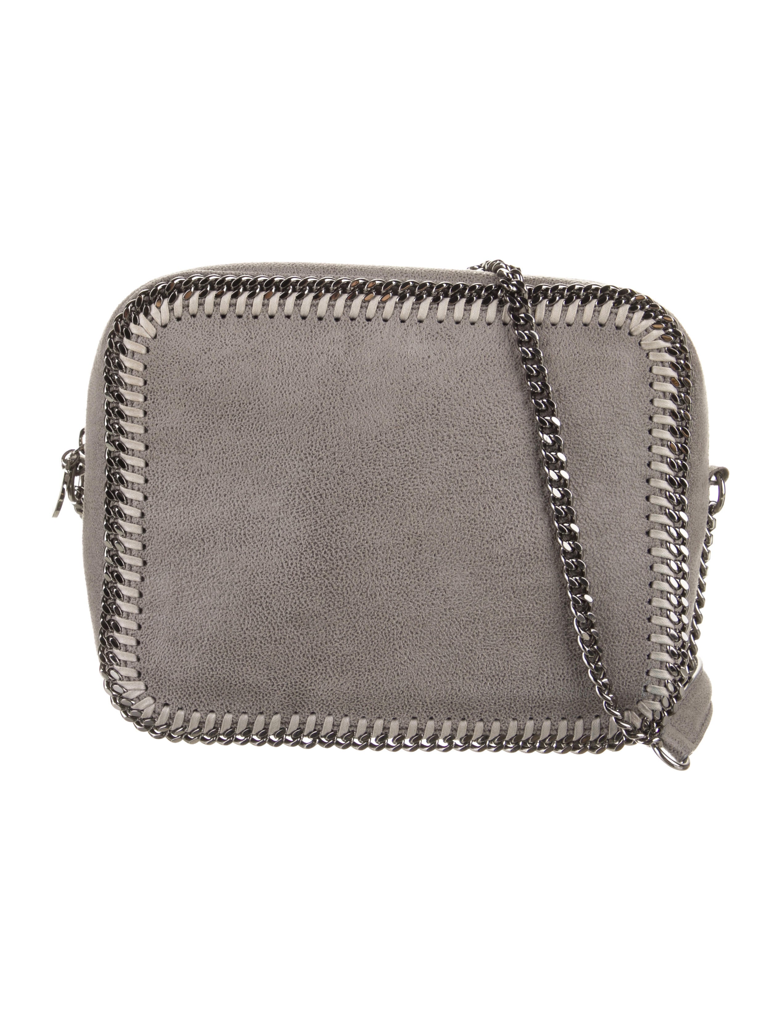 Stella McCartney Mini Falabella Crossbody Bag Grey Crossbody Bags