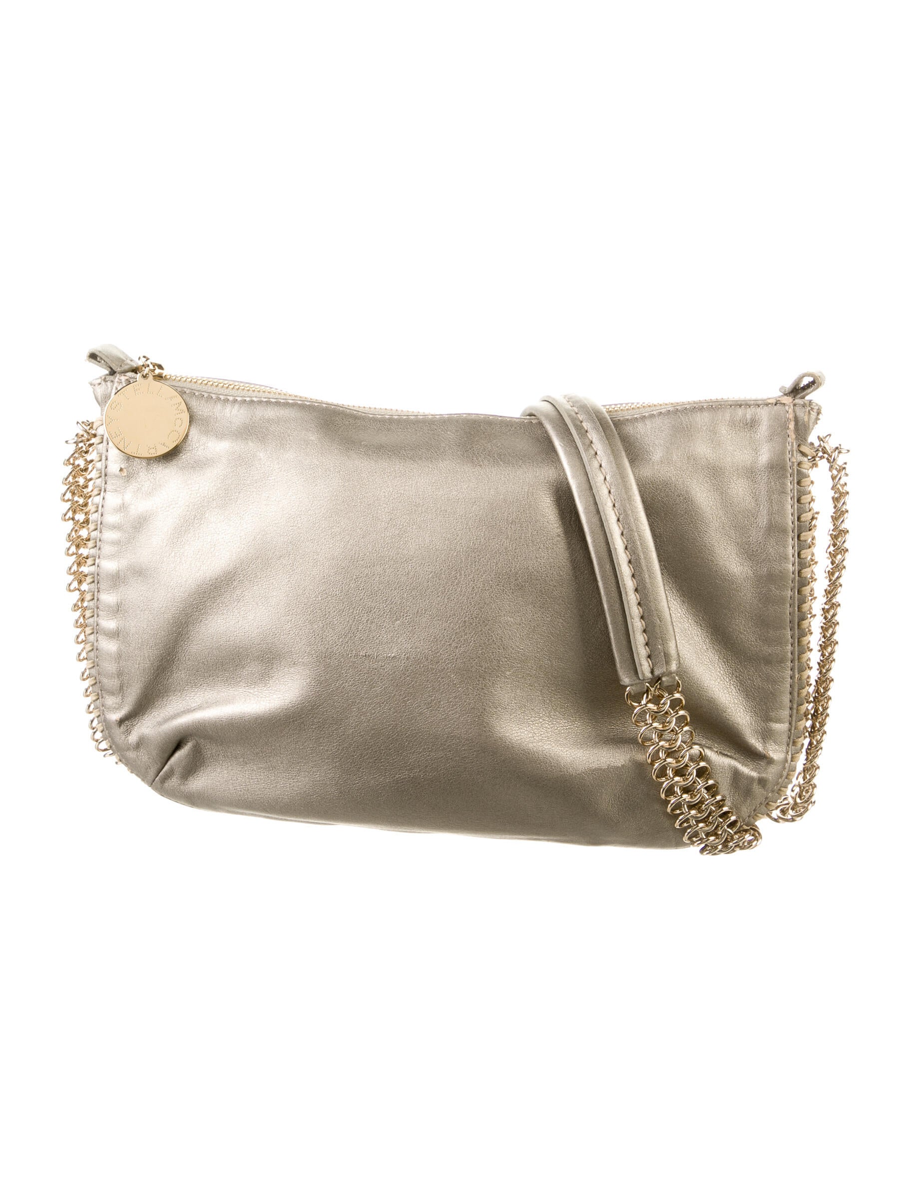 Stella McCartney Leather Crossbody Bag Metallic Crossbody Bags, Handbags STL223640 The