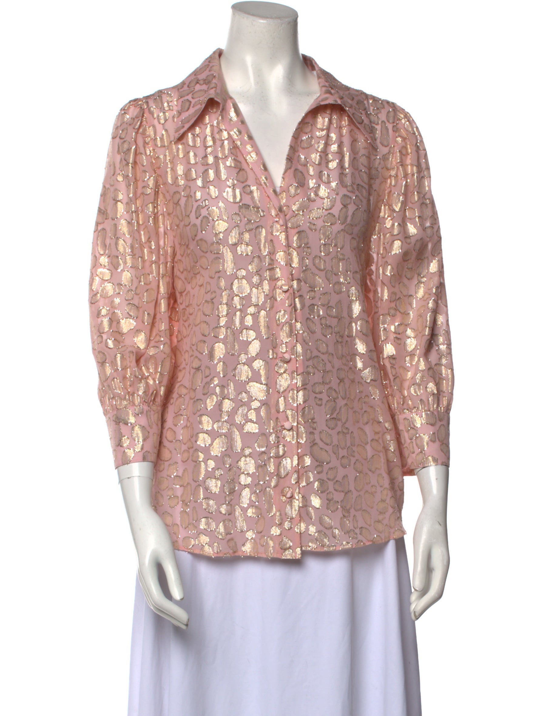 Stella McCartney Silk Printed Button-Up Top