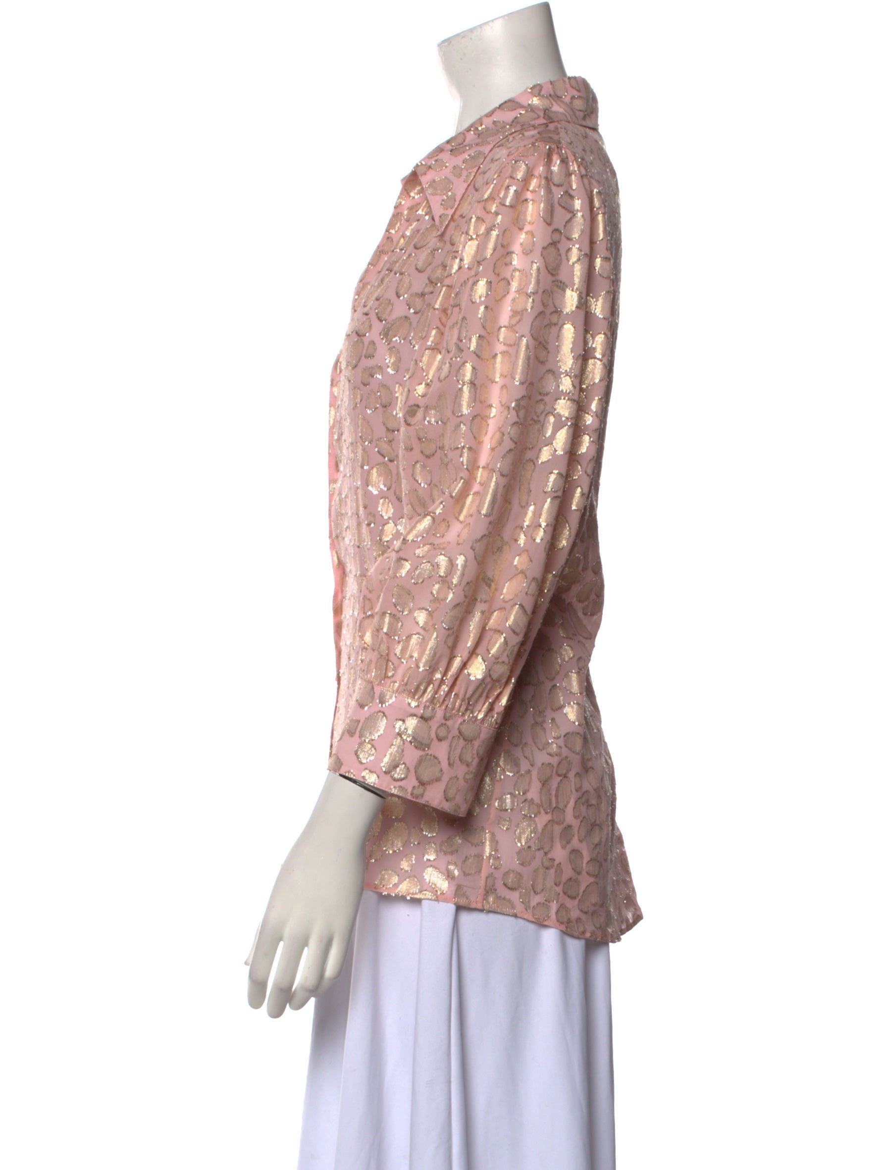 Stella McCartney Silk Printed Button-Up Top