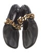 Stella McCartney Leather Chain-Link Accents Ballet Flats