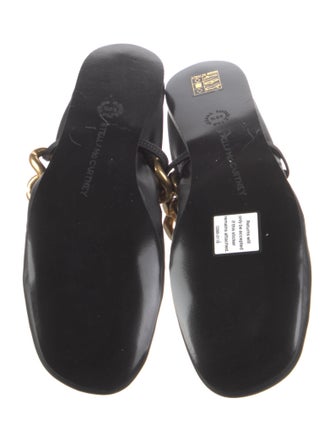 Stella McCartney Leather Chain-Link Accents Ballet Flats