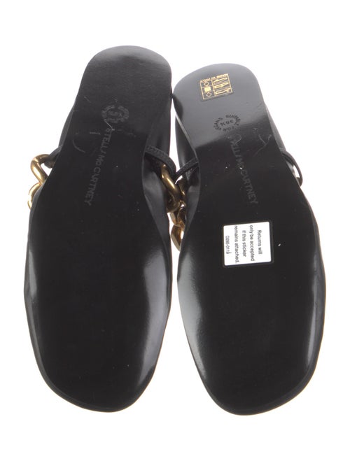 Stella McCartney Leather Chain-Link Accents Ballet Flats