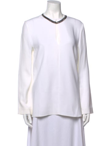 Stella McCartney Tops V-Neck Long Sleeve Tunic Us4, It40 | S