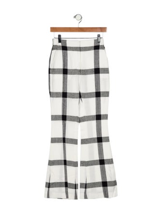 Stella McCartney Plaid Print Wide Leg Pants