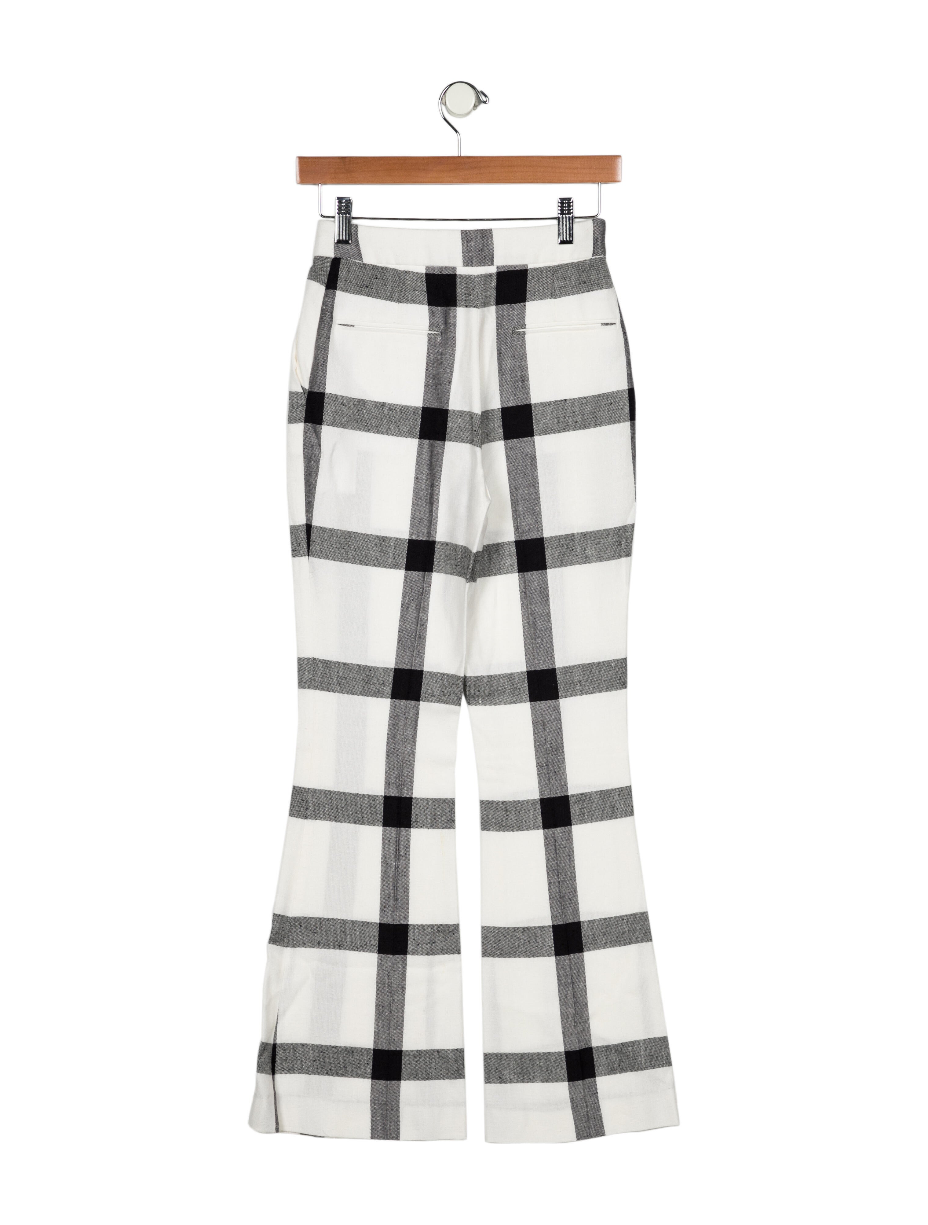 Stella McCartney Plaid Print Wide Leg Pants