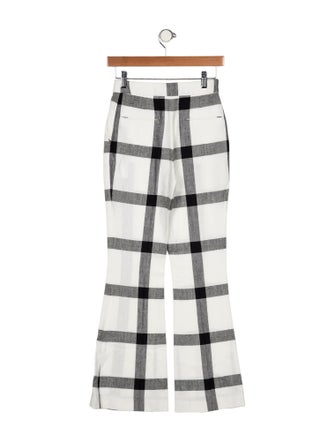 Stella McCartney Plaid Print Wide Leg Pants