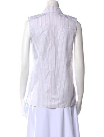 Stella McCartney Striped Sleeveless Button-Up Top