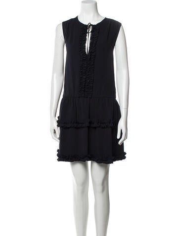 Stella McCartney Dresses Tie Neck Mini Dress Us0, It36 | XS