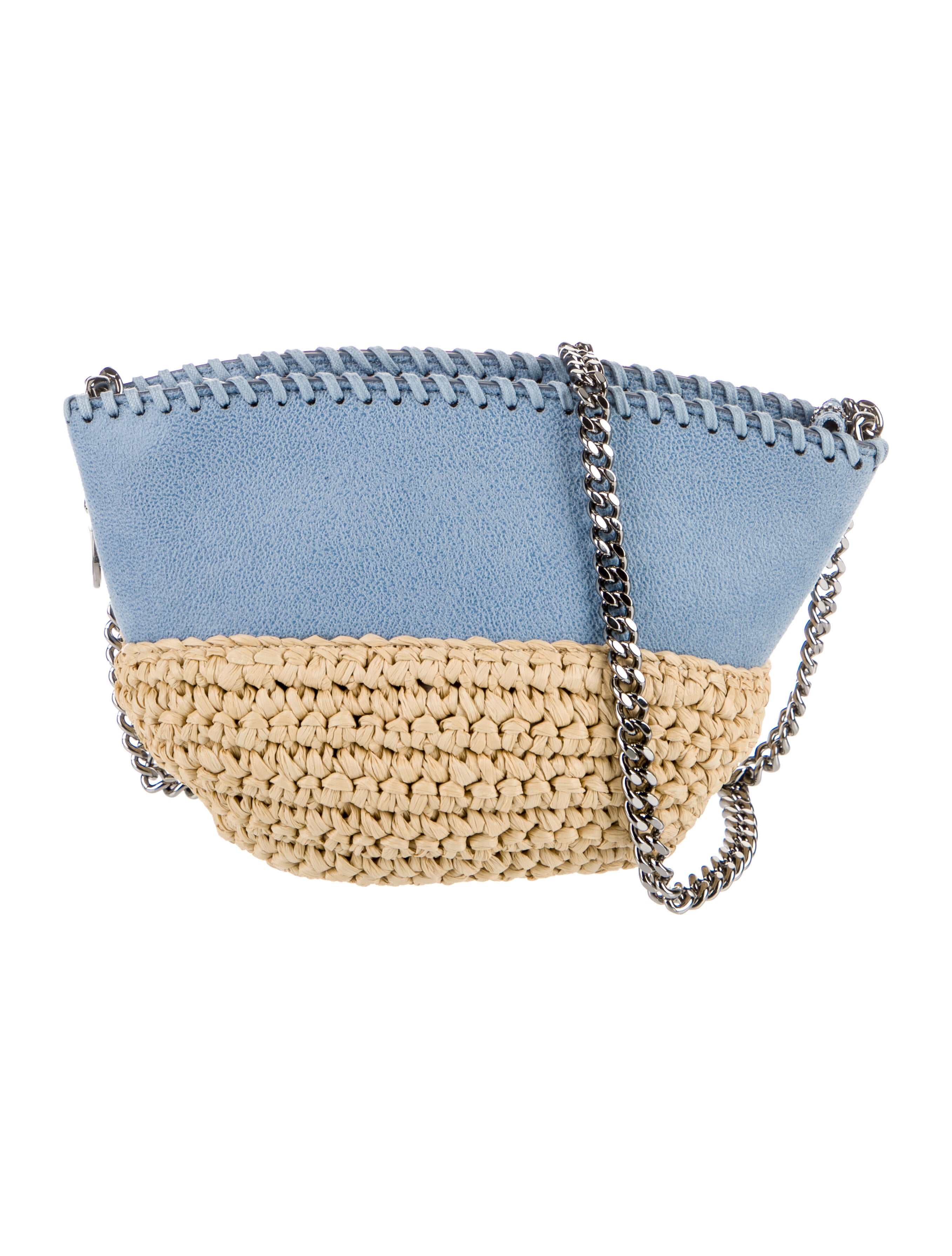 Stella McCartney Vegetarian Suede Crossbody Bag Blue Crossbody Bags