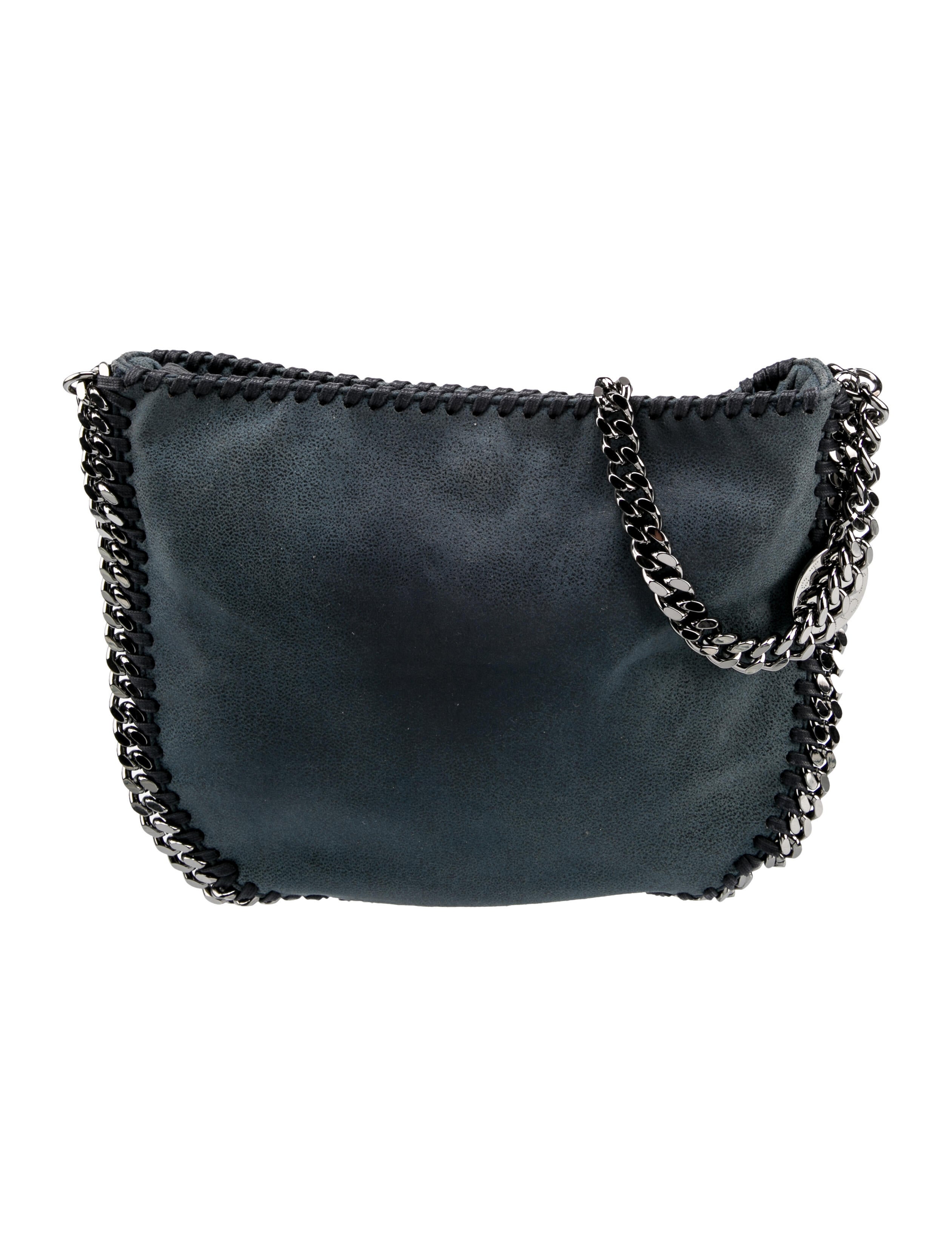 Stella McCartney Vegetarian Leather Crossbody Bag Blue Crossbody Bags