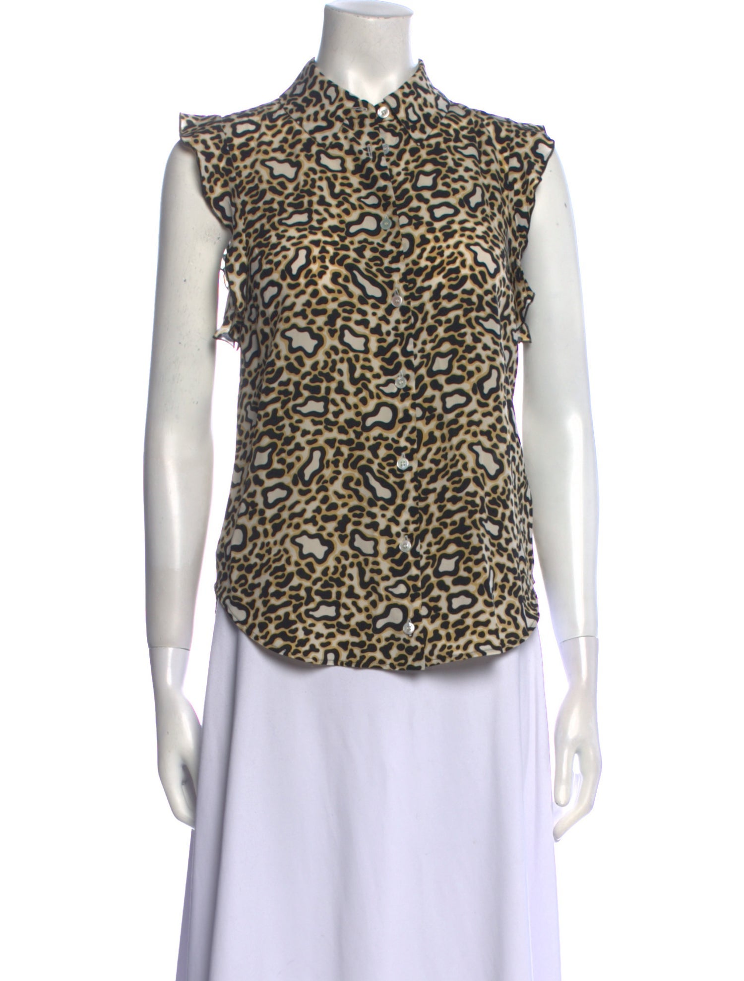 Stella McCartney Silk Animal Print Top