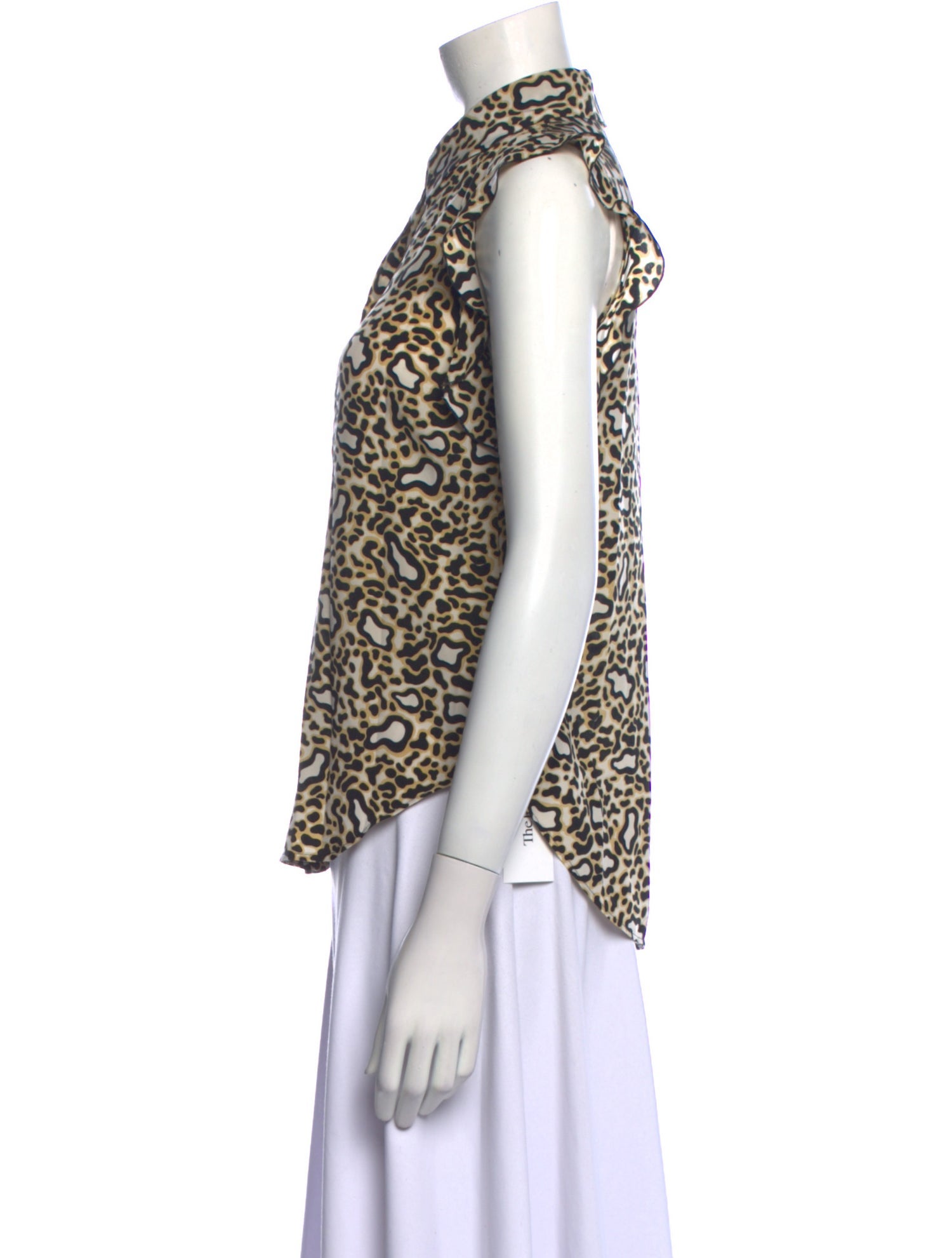 Stella McCartney Silk Animal Print Top