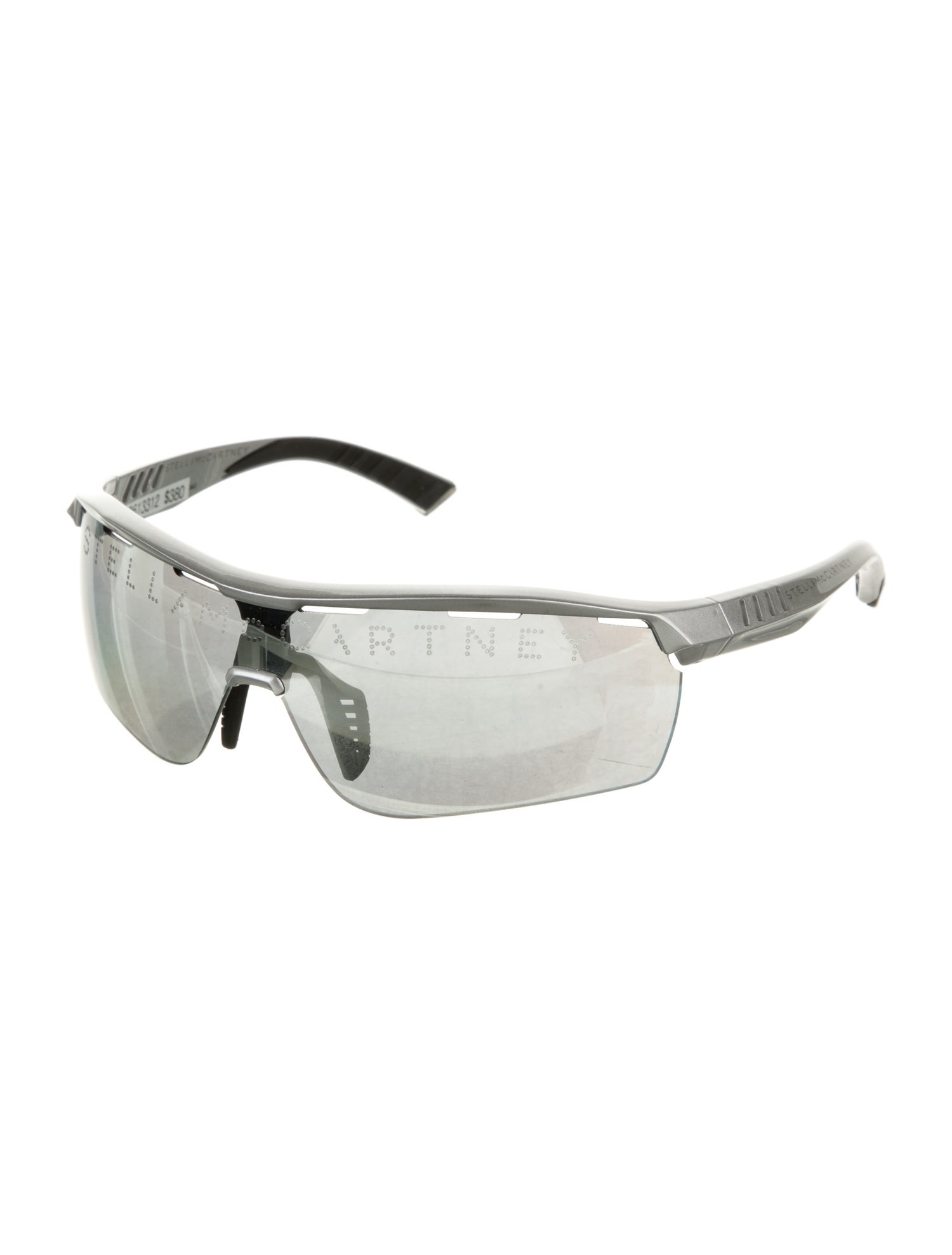 Stella McCartney Shield Mirrored Sunglasses - Grey  display picture 2