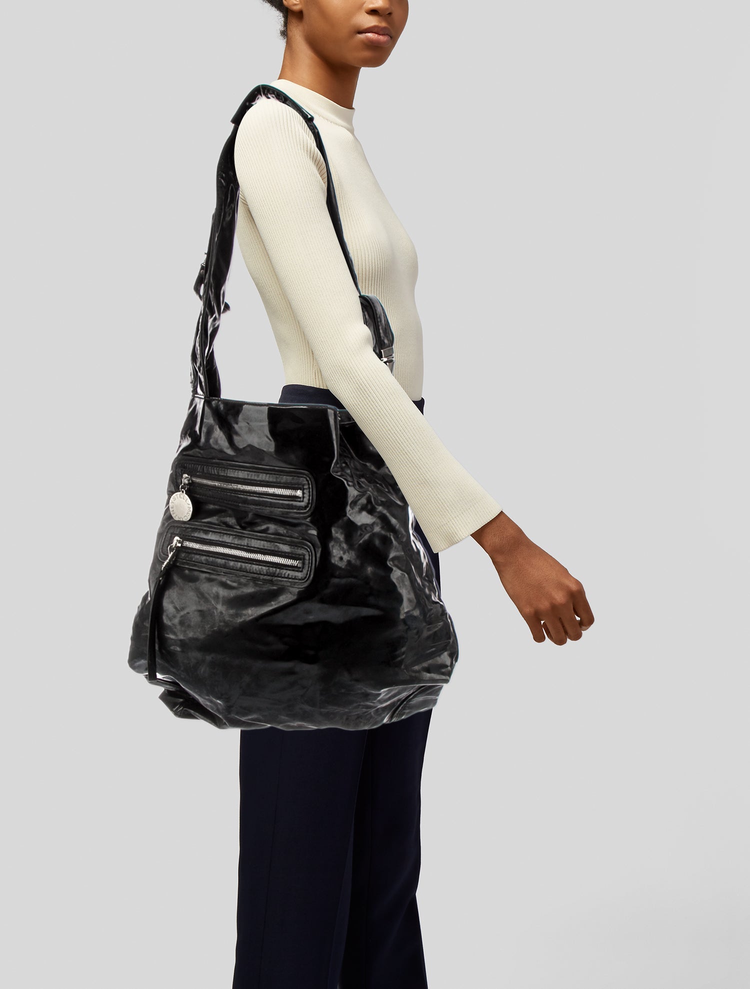 Stella McCartney Black Polyester Shoulder Bag
