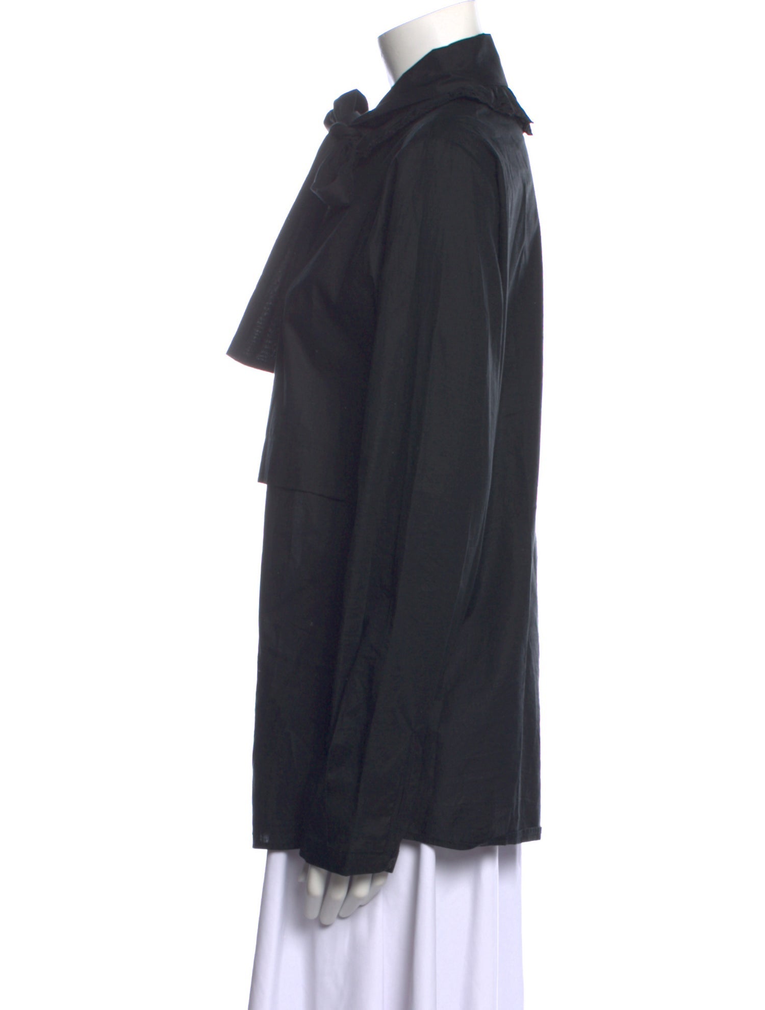 Stella McCartney Tie Neck Long Sleeve Button-Up Top