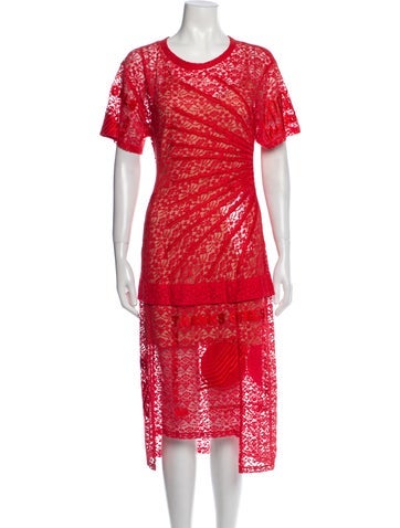 Stella McCartney Dresses Scoop Neck Midi Length Dress Us2, It38 | XS