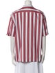 Stella McCartney Striped Short Sleeve Button-Up Top