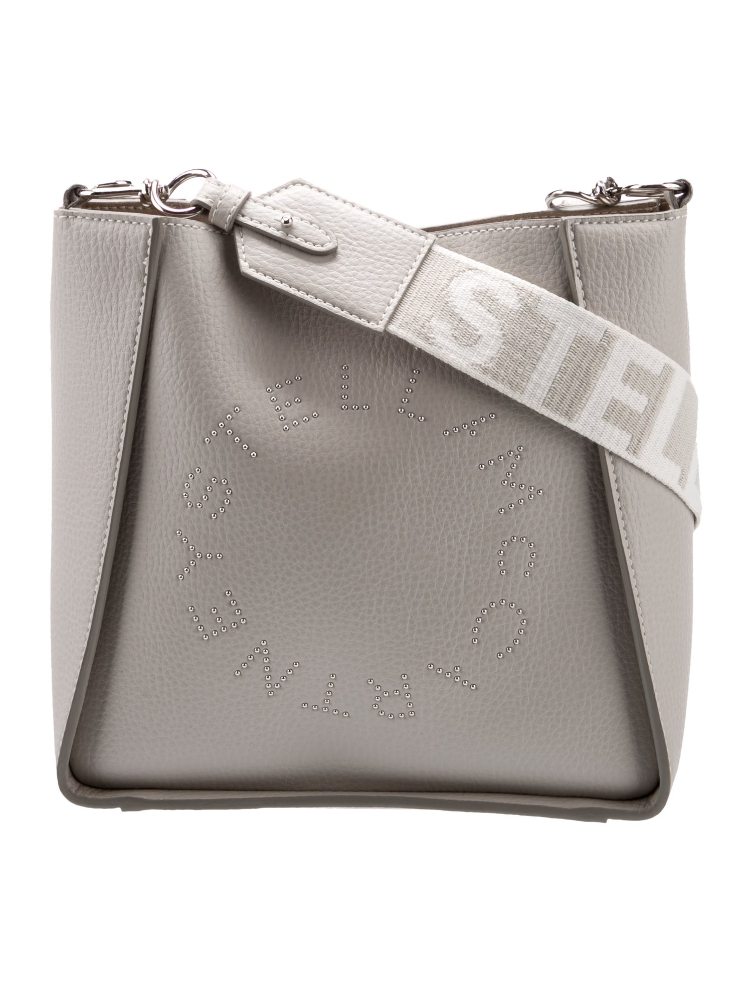 Stella McCartney Leather Crossbody Bag - Grey Crossbody Bags