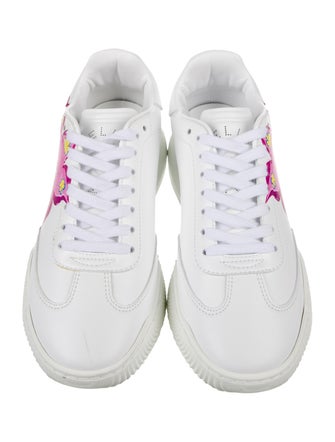 Stella McCartney Leather Graphic Print Sneakers